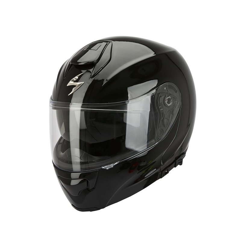 Motorkerékpár sisak dönthető Scorpion EXO-3000 fekete fényes