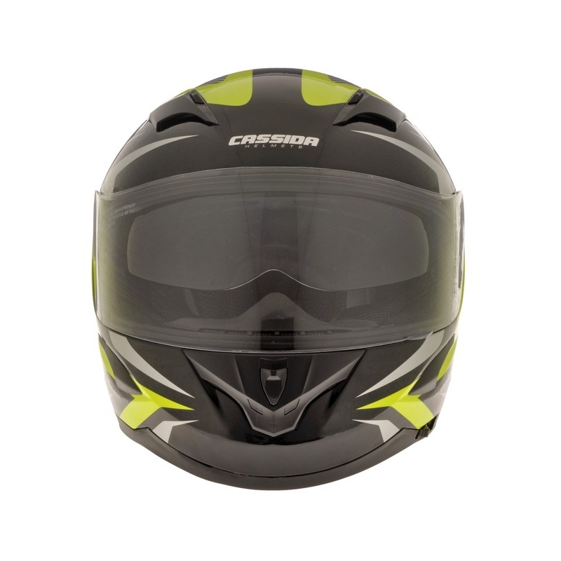 Cassida Integral 2.0 motorkerékpár sisak fekete-szürke-fluo sárga