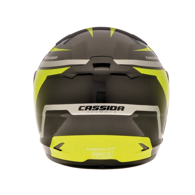 Cassida Integral 2.0 motorkerékpár sisak fekete-szürke-fluo sárga