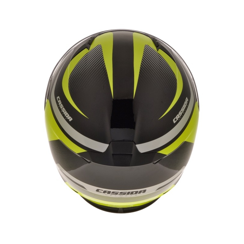 Cassida Integral 2.0 motorkerékpár sisak fekete-szürke-fluo sárga