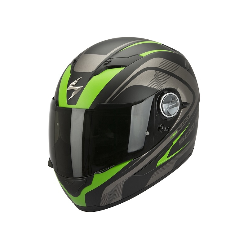 Integrált motoros sisak Scorpion EXO-500 Focus fekete-zöld akció kiárusítás