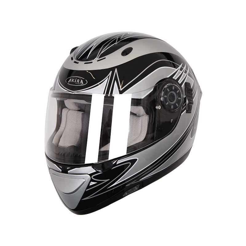 Motorkerékpár sisak Akira Izumi 2205 szürke-fekete akció kiárusítás