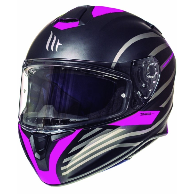 Integrált motoros sisak MT Targo Doppler fluo rózsaszín matt - II. osztály