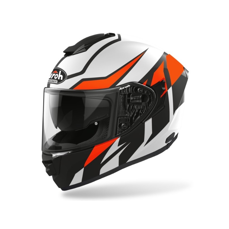 Integrált sisak Airoh ST 501 Frost fekete-fehér-narancs akció