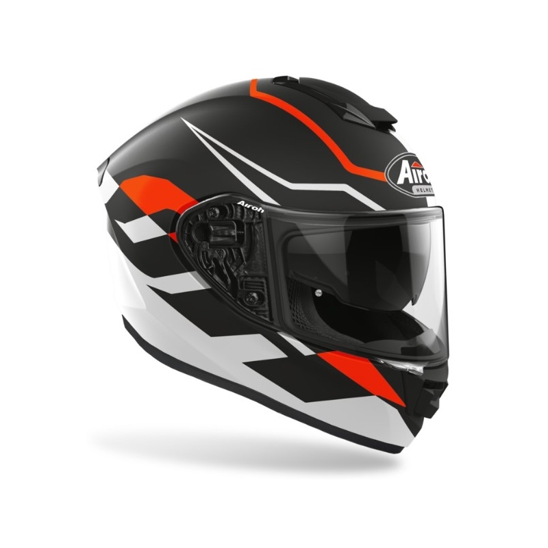 Integrált sisak Airoh ST 501 Frost fekete-fehér-narancs akció