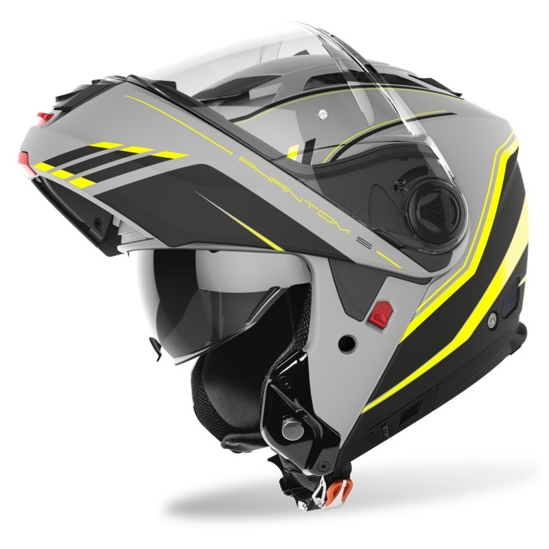 Billenő sisak Airoh Phantom S Beat szürke-fekete-fluo sárga