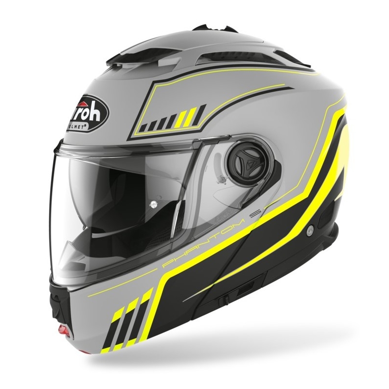 Billenő sisak Airoh Phantom S Beat szürke-fekete-fluo sárga