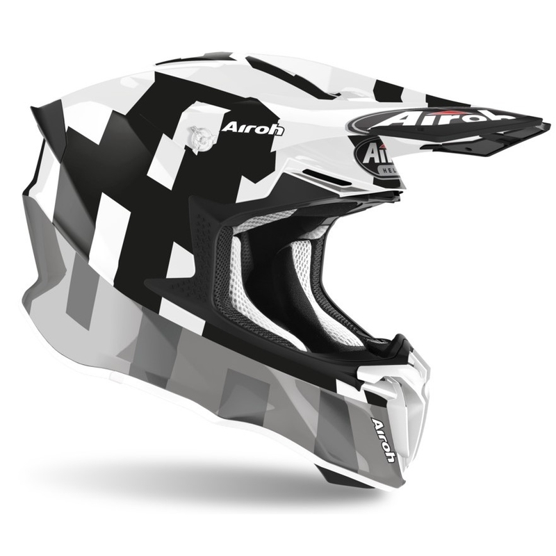 Motocross Sisak Airoh Twist 2.0 keret fehér-fekete akció kiárusítás