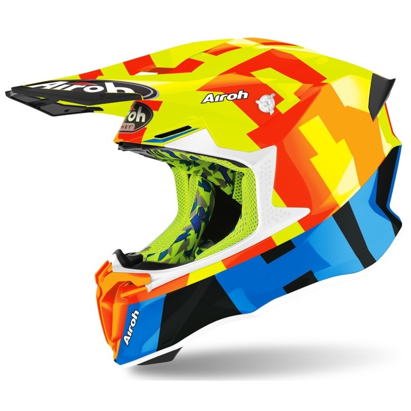 Motocross sisak Airoh Twist 2.0 Keret piros-kék-fluo sárga