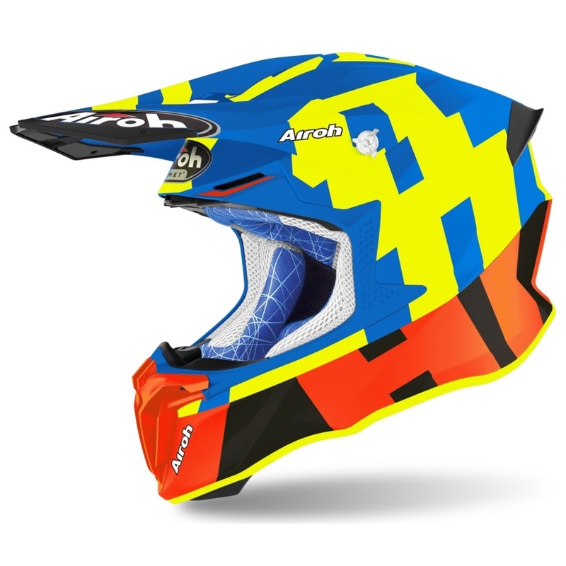 Motocross Sisak Airoh Twist 2.0 Keret kék-narancs-fluo sárga