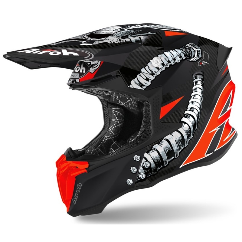Motocross sisak Airoh Twist Bolt fekete-piros kiárusítás