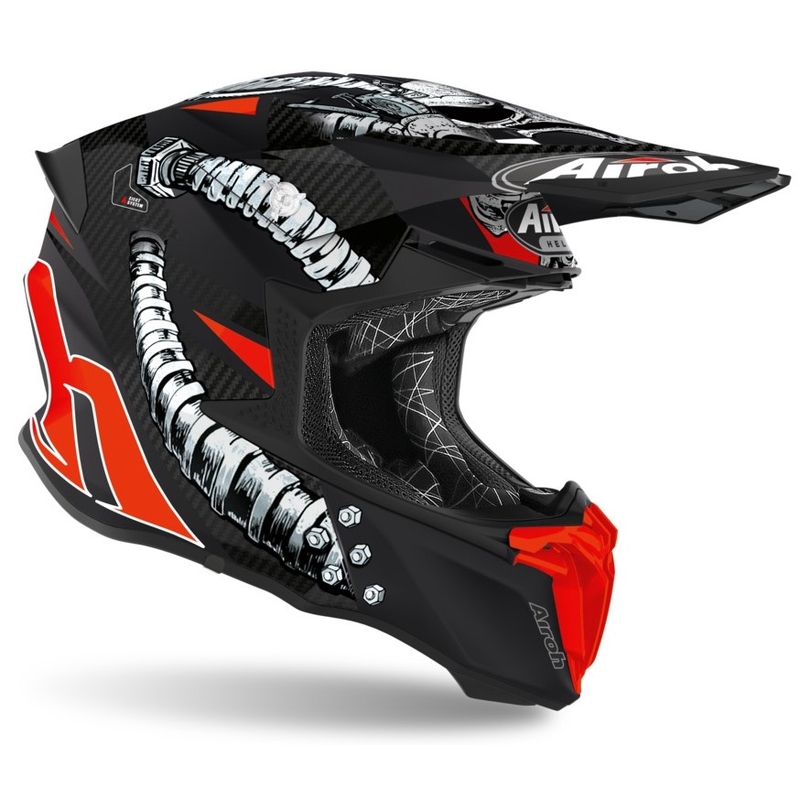 Motocross sisak Airoh Twist Bolt fekete-piros kiárusítás
