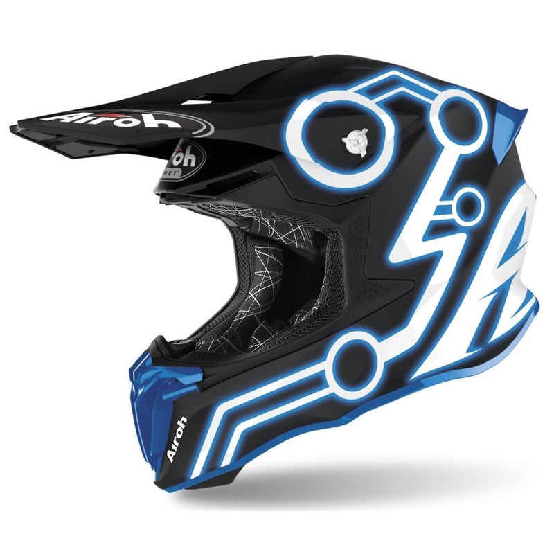 Motocross sisak Airoh Twist Neon fekete-kék