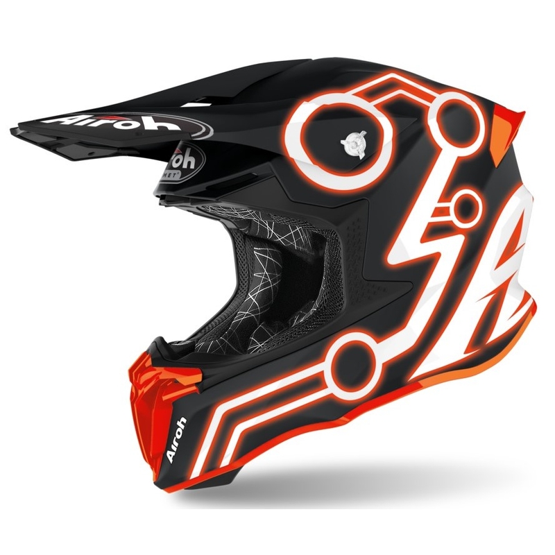 Motocross sisak Airoh Twist Neon fekete-narancs