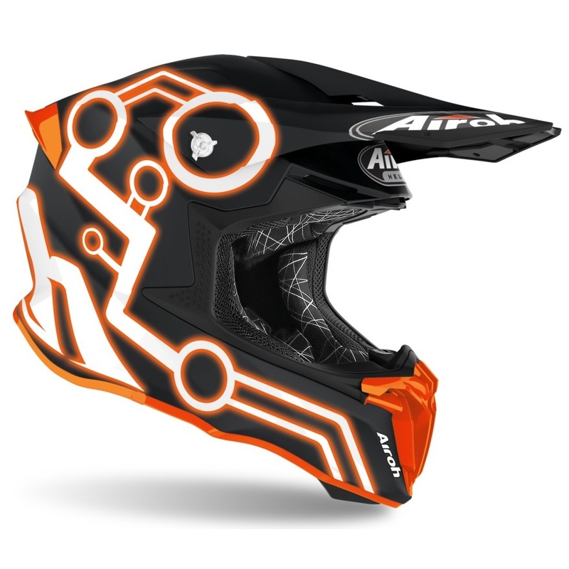 Motocross sisak Airoh Twist Neon fekete-narancs