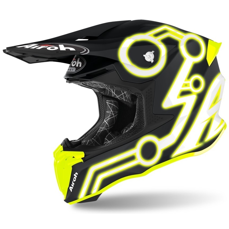 Motocross sisak Airoh Twist Neon fekete-sárga