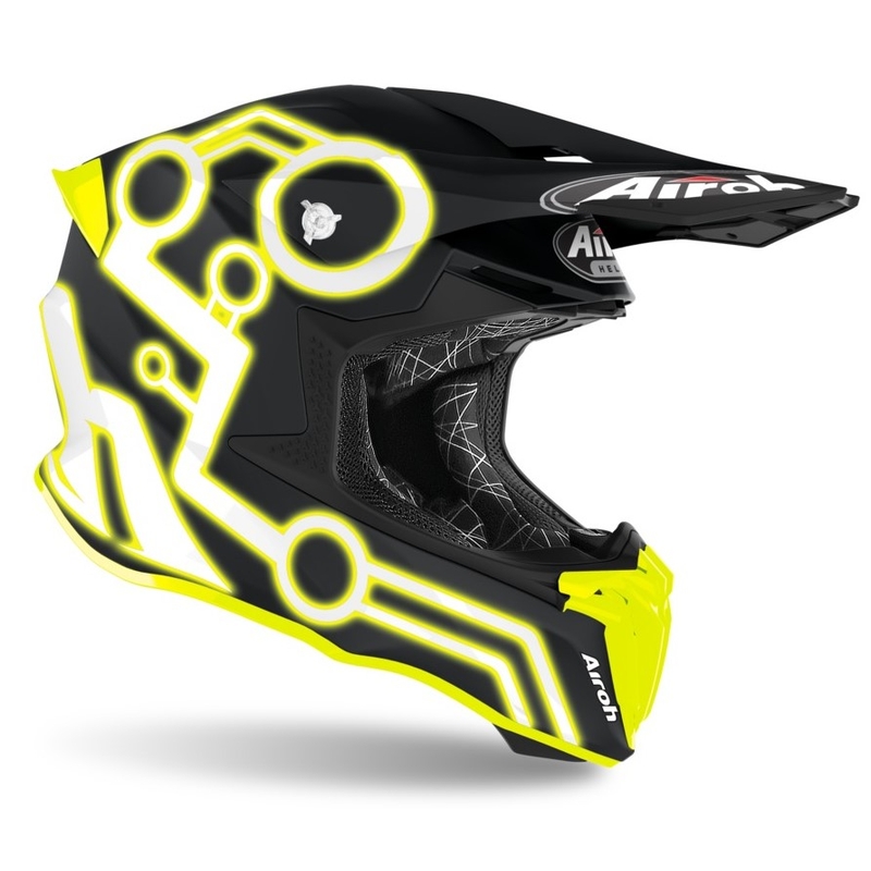 Motocross sisak Airoh Twist Neon fekete-sárga