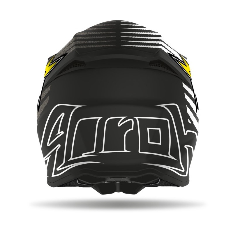 Motocross sisak Airoh Twist Rockstar 2021 fekete-fehér-sárga akció kiárusítás
