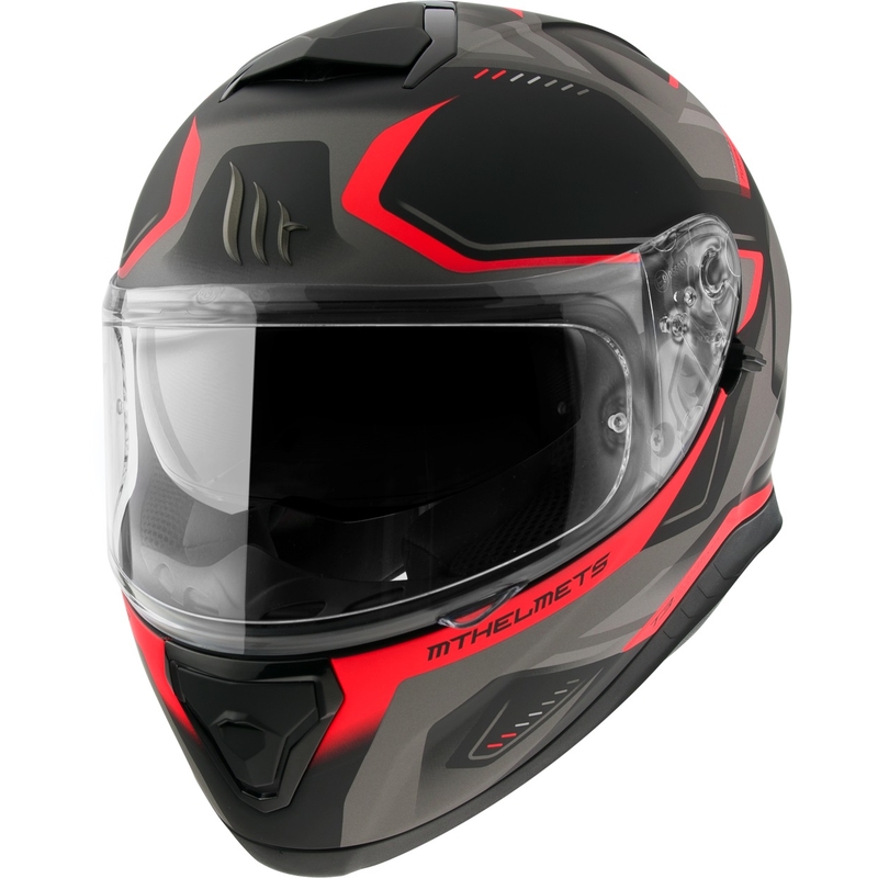 Integrált sisak MT Thunder 3 SV Turbina fekete-szürke-piros kiárusítás