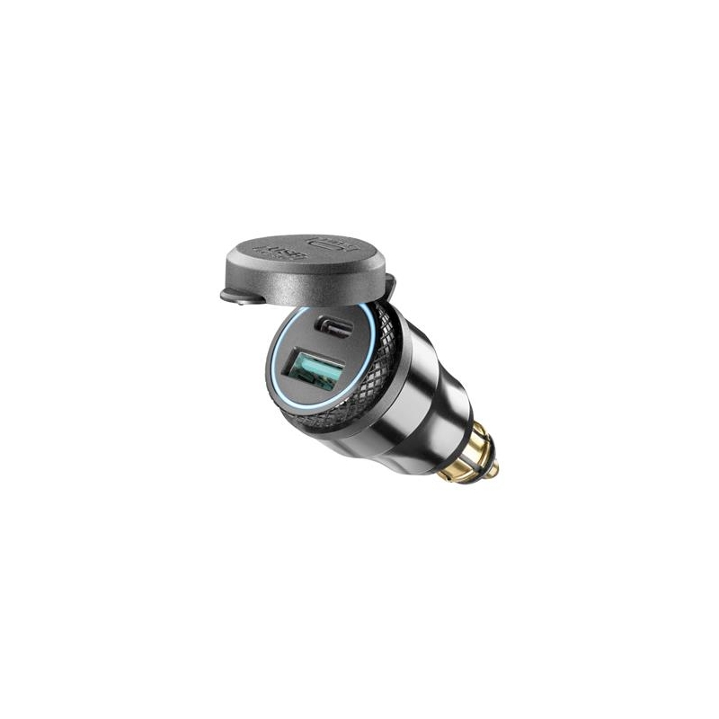 Interphone DIN adapter 1 x USB és USB-C kimenettel motorkerékpárokhoz