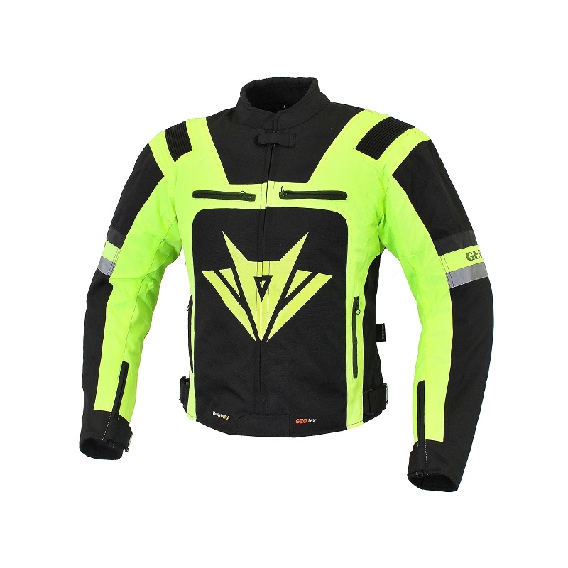 RSA Gear motorkerékpár kabát fekete-fluo sárga akció kiárusítás