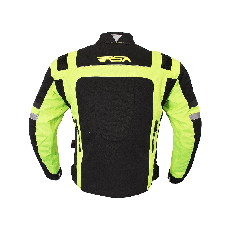 RSA Gear motorkerékpár kabát fekete-fluo sárga akció kiárusítás
