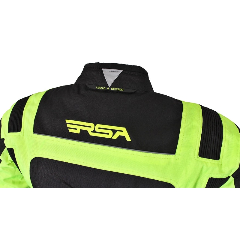 RSA Gear motorkerékpár kabát fekete-fluo sárga akció kiárusítás