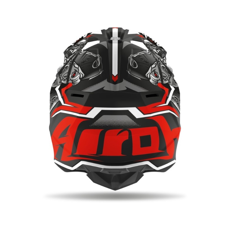 Motocross sisak Airoh Wraap Polip fekete-piros