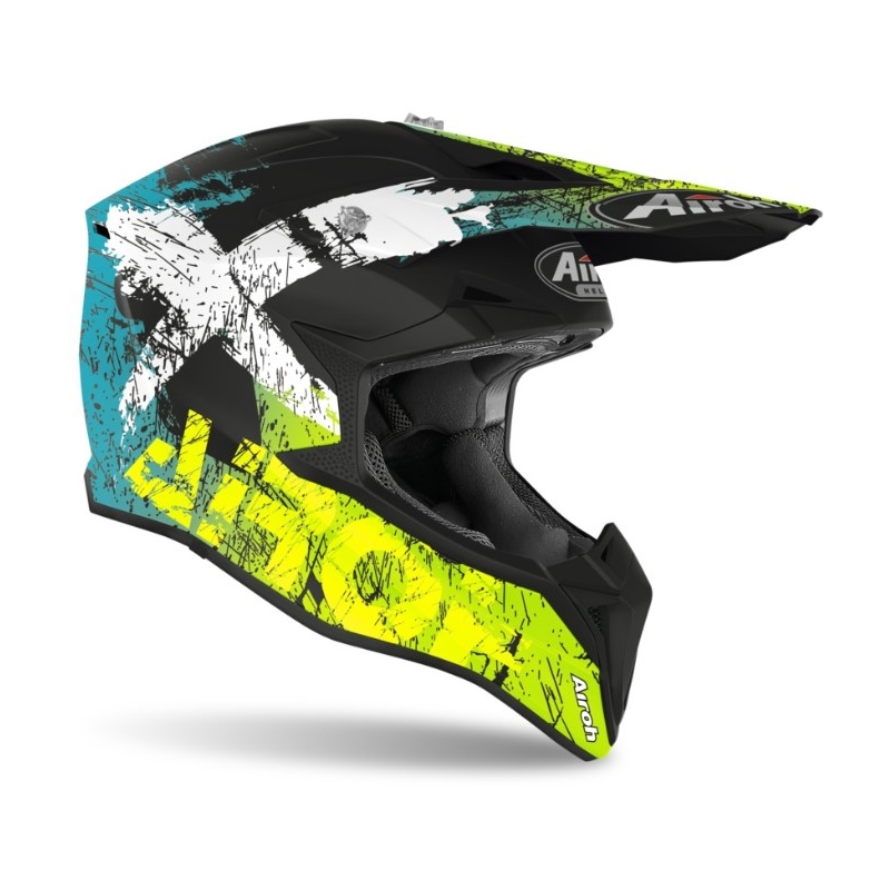 Motocross sisak Airoh Wraap Smile sárga-fekete eladó kiárusítás