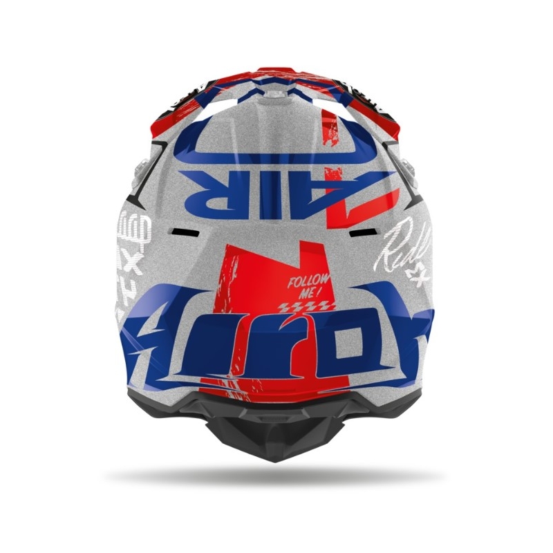 Motocross sisak Airoh Wraap Street szürke-kék-piros