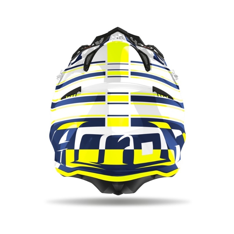 Motocross Sisak Airoh Aviator Ász Art Kék-Fehér-Fluo Sárga 2021