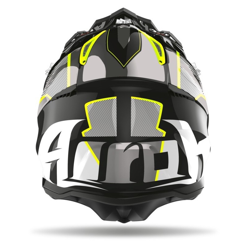 Motocross Sisak Airoh Aviator Glow 2.3 AMS2 sárga-fekete-szürke