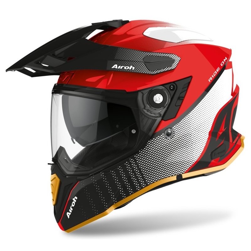 Enduro sisak Airoh Commander Progress SE piros-fekete