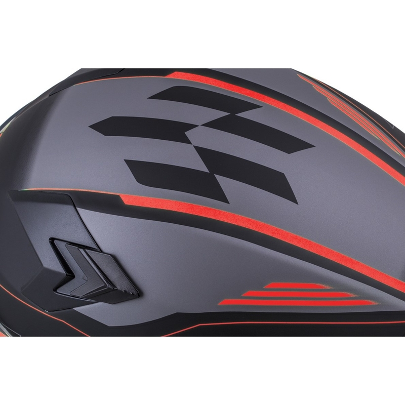 Zárt sisak Cassida Integral 3.0 RoxoR fekete-szürke-neon piros