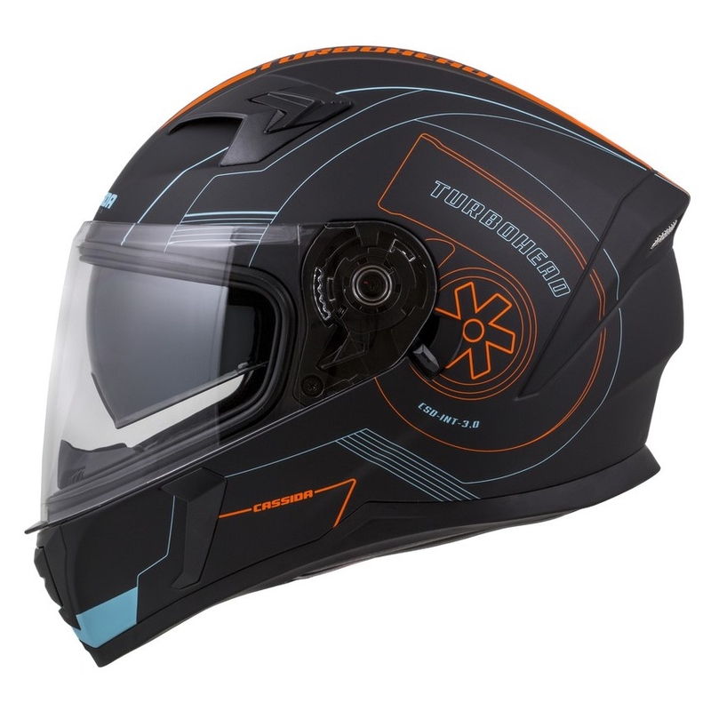 Integrált sisak Cassida Integral 3.0 Turbohead fekete-narancssárga-kék kiárusítás
