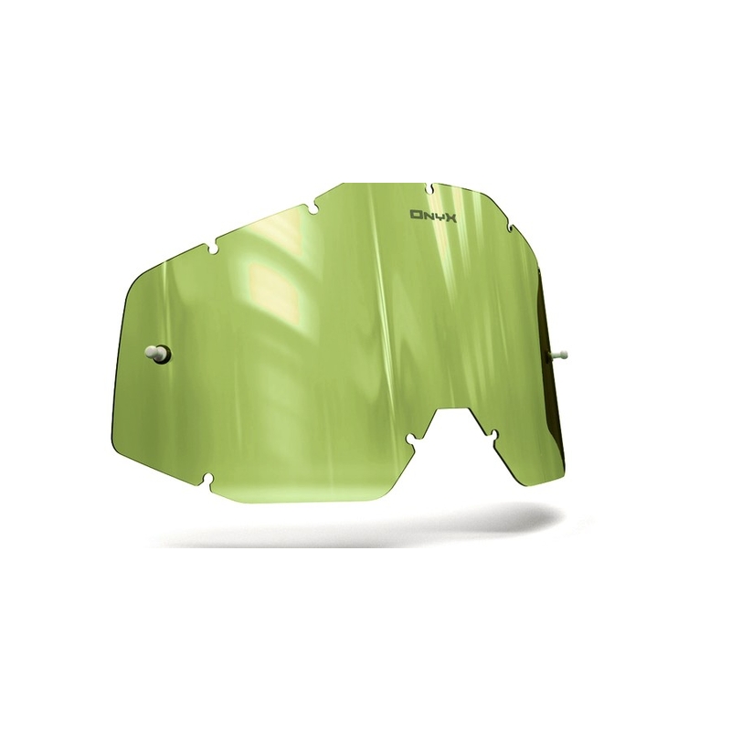 Plexi Onyx motocross szemüveghez 100% Racecraft /Accuri/Strata (Hi-Vis sárga polarizációval) eladás kiárusítás