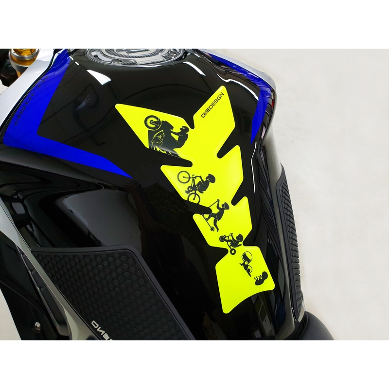 Üzemanyagtartály matrica Nyomtatás - Hold fluo sárga