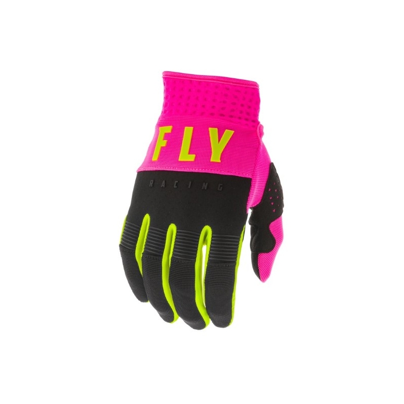 Motocross Kesztyű FLY Racing F-16 2020 fekete-rózsaszín-fluo sárga