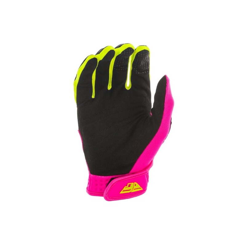 Motocross Kesztyű FLY Racing F-16 2020 fekete-rózsaszín-fluo sárga