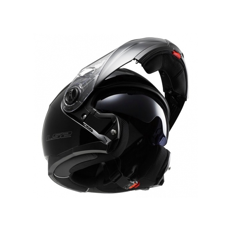 Billenő sisak motorkerékpárhoz LS2 FF325 Strobe fekete fényes - II.class