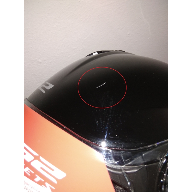 Billenő sisak motorkerékpárhoz LS2 FF325 Strobe fekete fényes - II.class