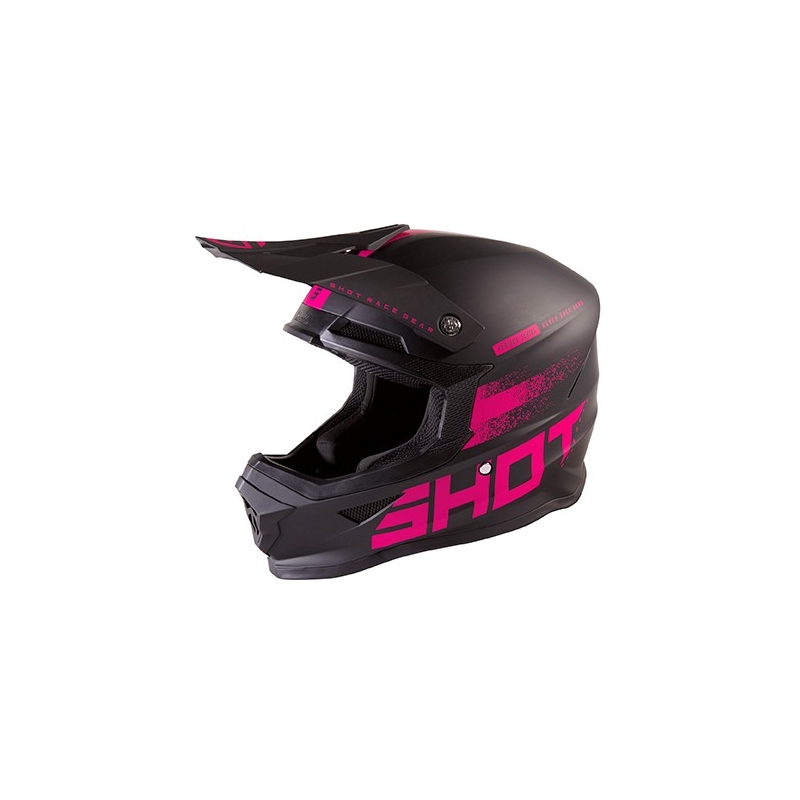 Motocross sisak Shot Furious Raw black-fuchsia