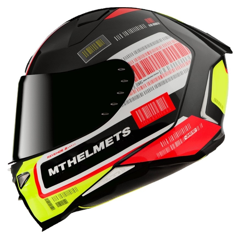 Integrált motoros sisak MT Revenge 2 RS fekete-fehér-sárga-piros