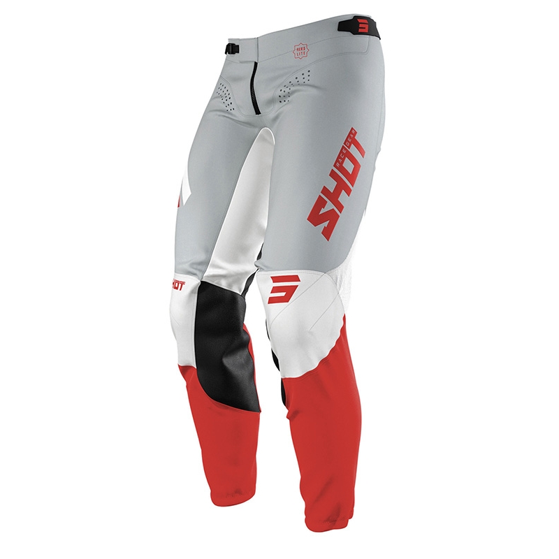Motocross nadrág Lőtt aerolit légáramlás szürke-fehér-piros