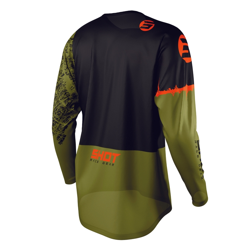 Motocross mez Shot Devo Storm fekete-khaki zöld