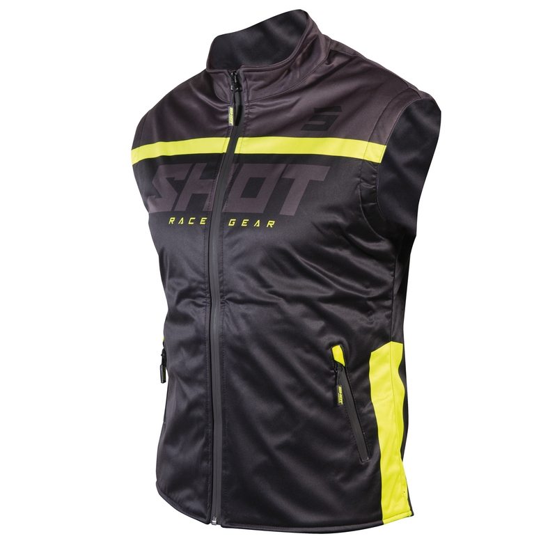 Softshell mellény Shot Lite fekete-fluo sárga kiárusítás