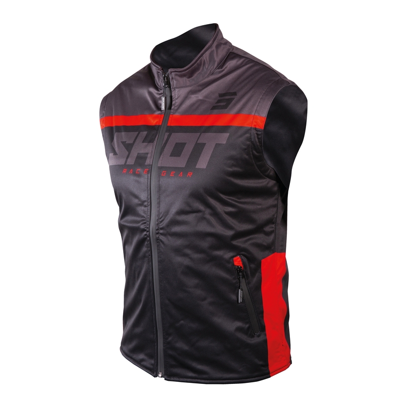 Softshell mellény Shot Lite fekete-piros akció kiárusítás