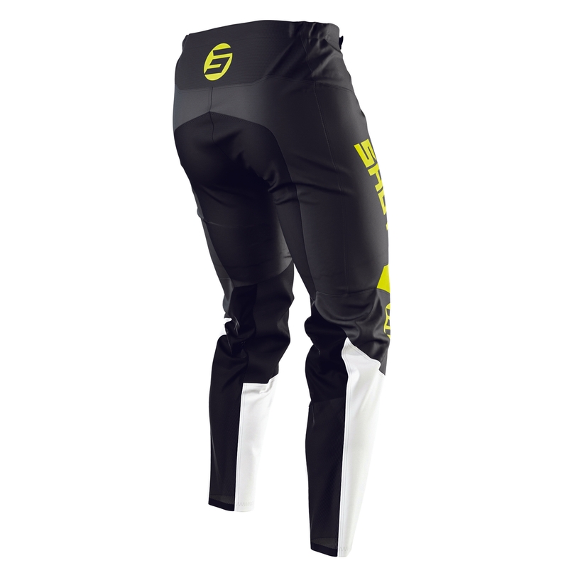 Gyerekek Motocross nadrág lőtt Devo Storm fekete-fehér-fluo sárga akció kiárusítás