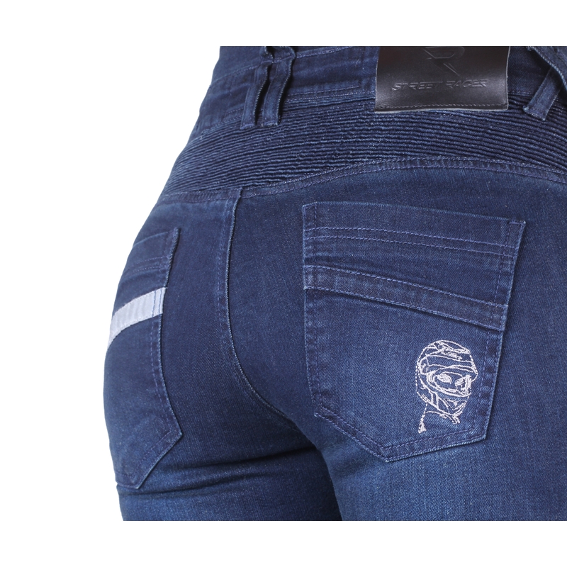 Street Racer Spike II Slim fit CE női motoros farmer kék