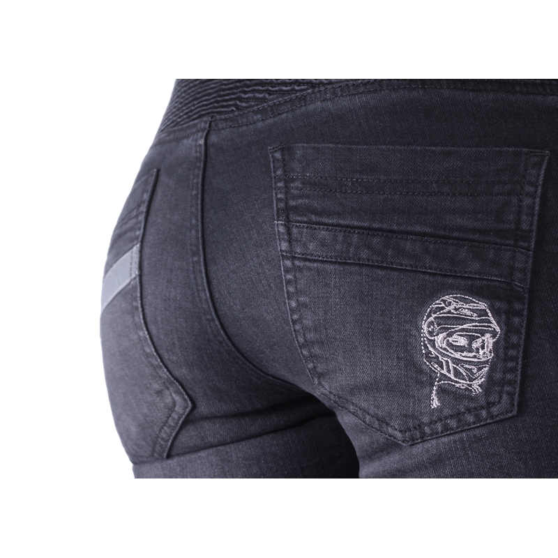 Street Racer Spike II Slim fit CE női motoros farmer fekete